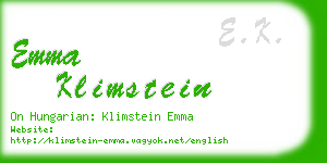 emma klimstein business card